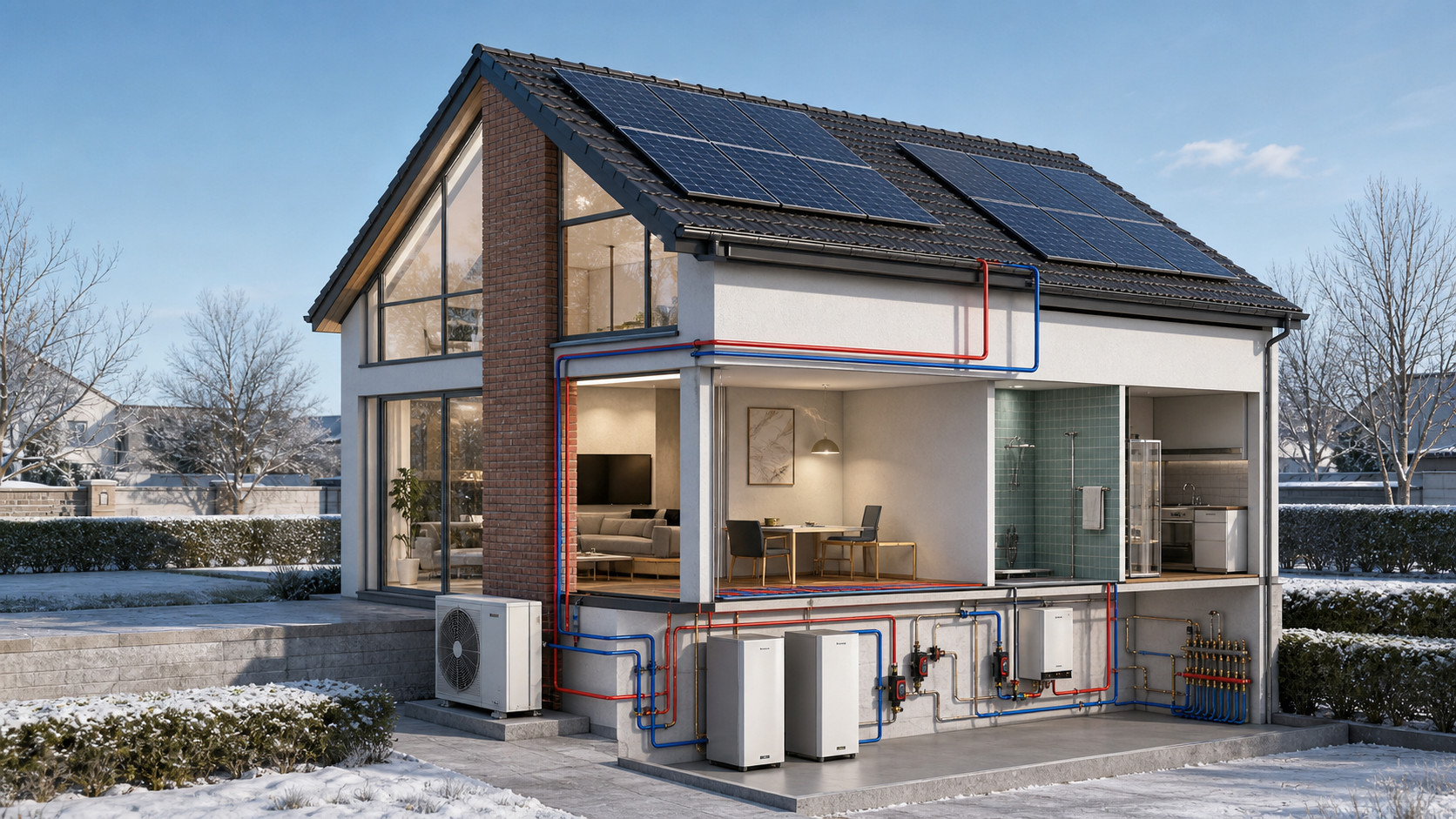 Concept visualisation of phase-change thermal storage integrated with a Beijing hospitality heating system