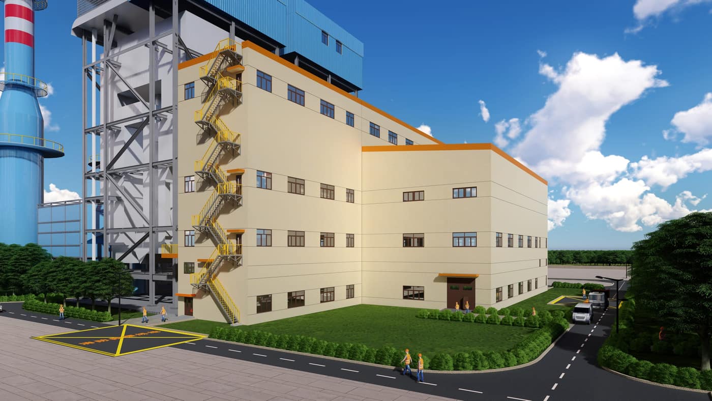 Plant design rendering — view 3